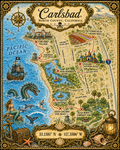 Treasure Map Tee - Carlsbad Vintage Nautical Map Shirt