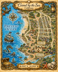Treasure Map Tee - Carmel-by-the-Sea Vintage Nautical Map Shirt