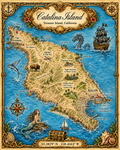 Treasure Map Tee - Catalina Island Vintage Nautical Map Shirt