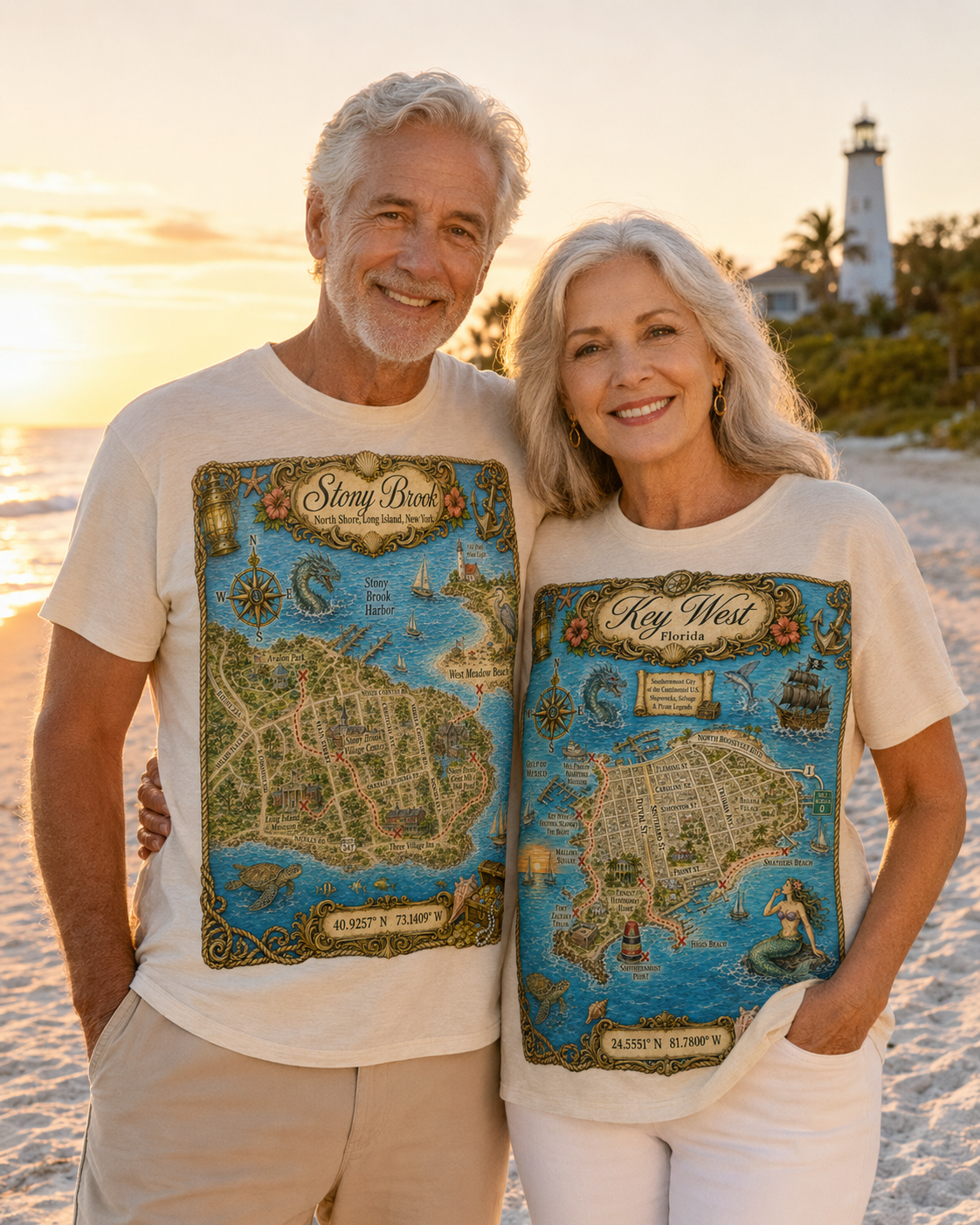Treasure Map Tee - Stony Brook Vintage Nautical Map Shirt