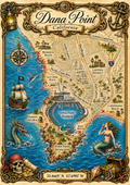 Treasure Map Tee - Dana Point Vintage Nautical Map Shirt