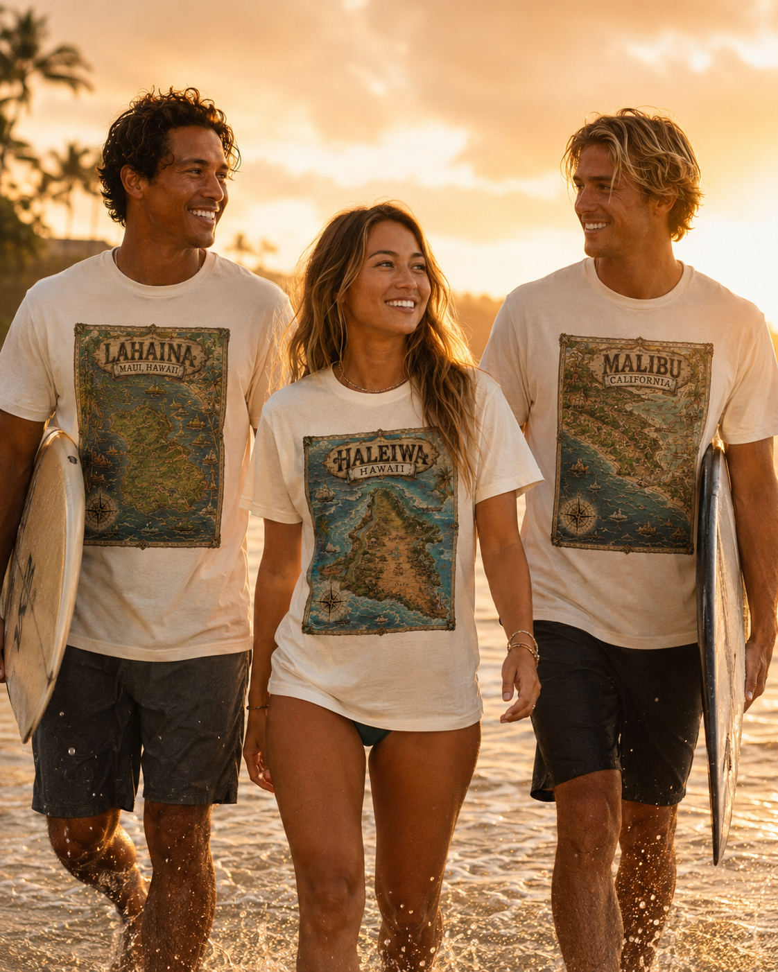 Treasure Map Tee - Haleiwa Vintage Nautical Map Shirt