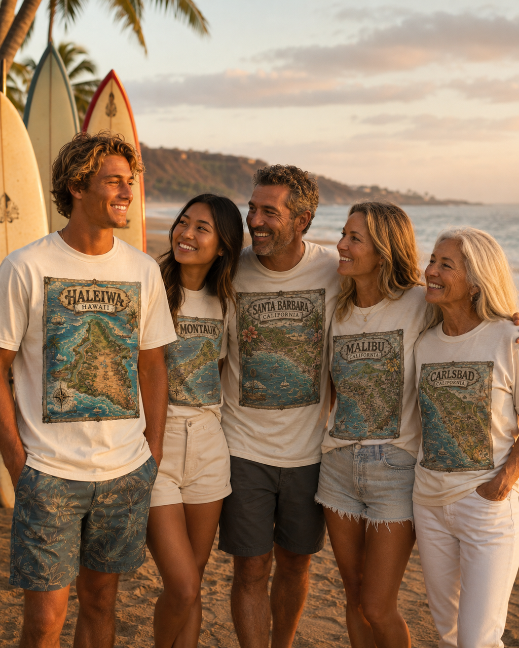 Treasure Map Tee - Haleiwa Vintage Nautical Map Shirt