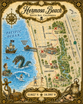 Treasure Map Tee - Hermosa Beach Vintage Nautical Map Shirt