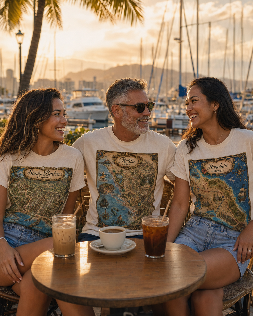 Treasure Map Tee - Honolulu Vintage Nautical Map Shirt