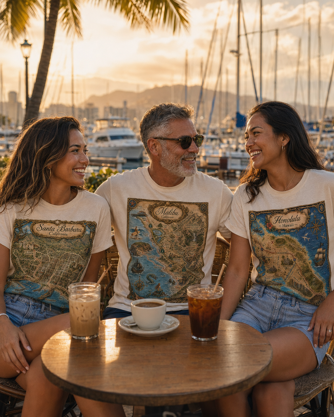 Treasure Map Tee - Honolulu Vintage Nautical Map Shirt