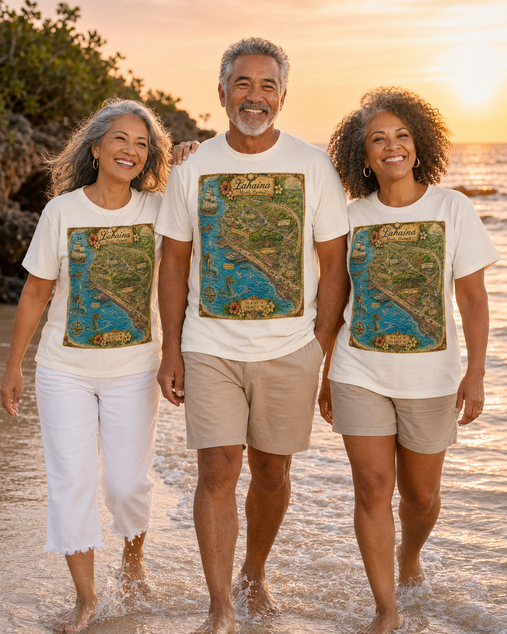Treasure Map Tee - Lahaina Vintage Nautical Map Shirt