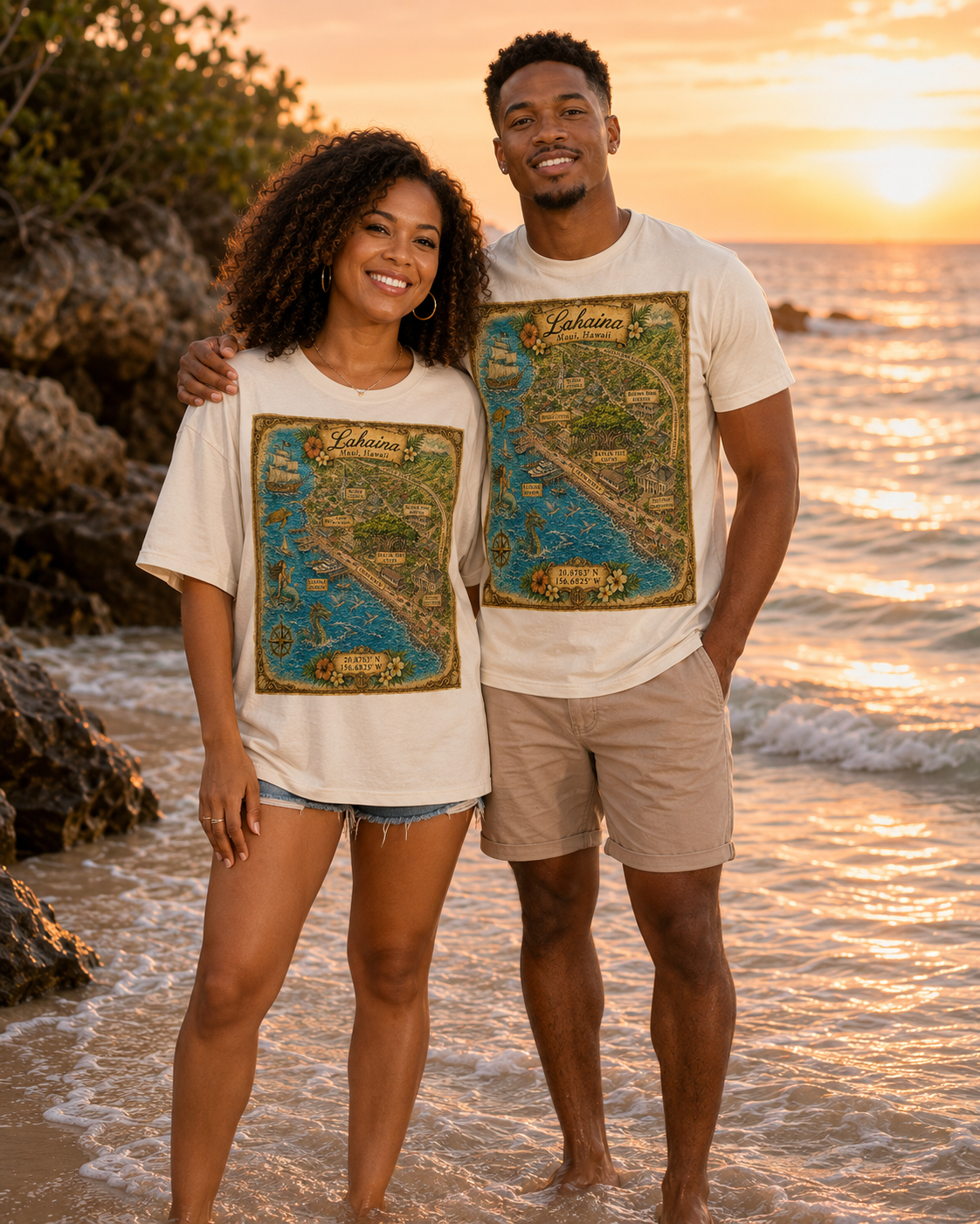 Treasure Map Tee - Lahaina Vintage Nautical Map Shirt