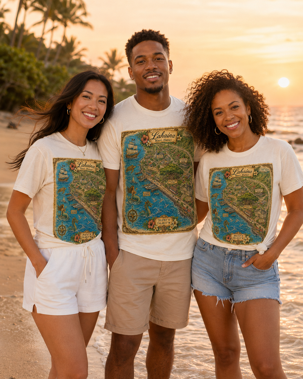 Treasure Map Tee - Lahaina Vintage Nautical Map Shirt