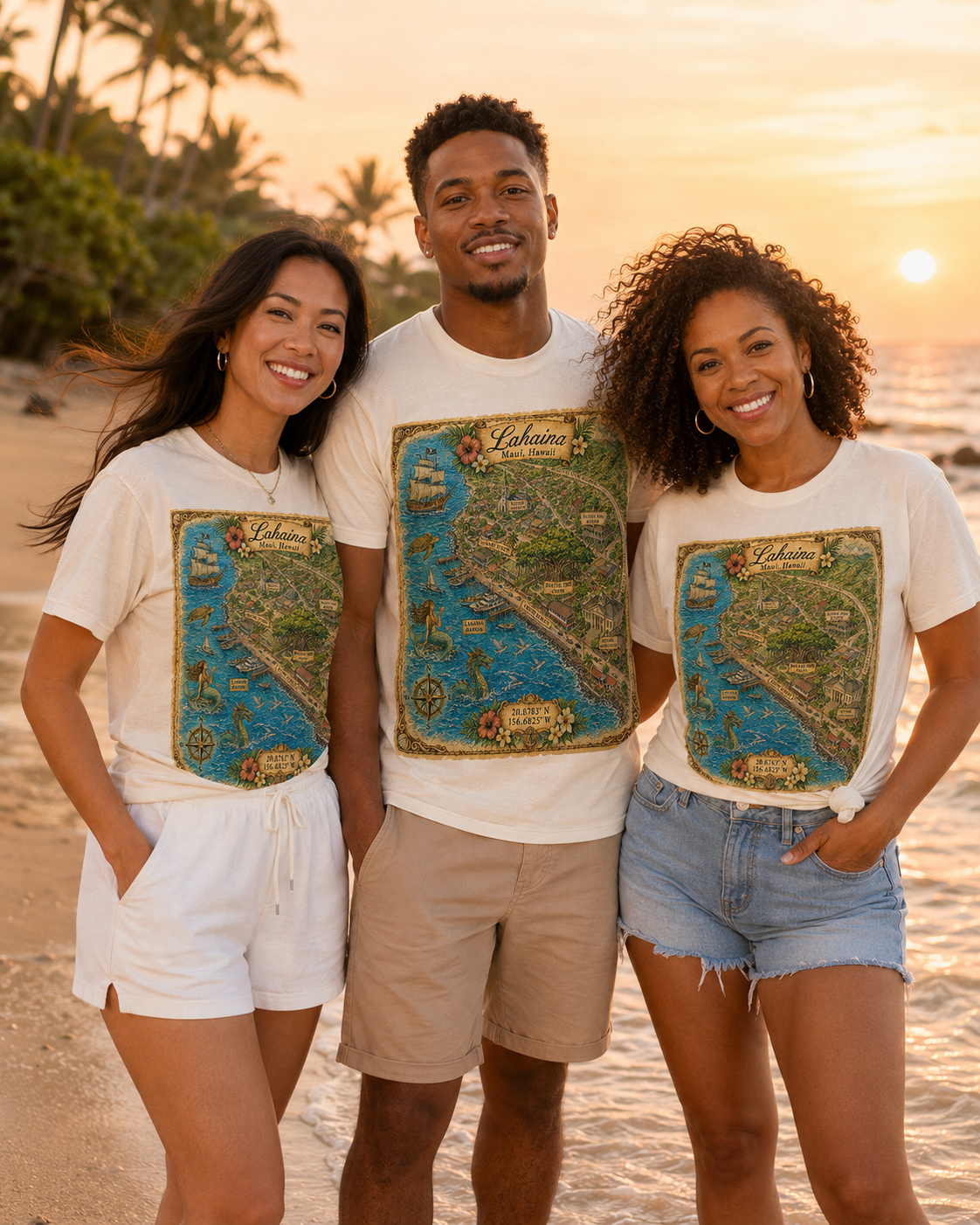 Treasure Map Tee - Lahaina Vintage Nautical Map Shirt