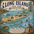 Treasure Map Tee - Long Island Vintage Nautical Map Shirt