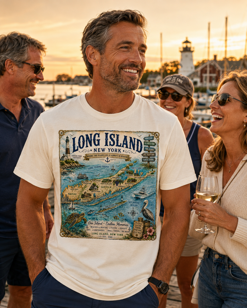 Treasure Map Tee - Long Island Vintage Nautical Map Shirt