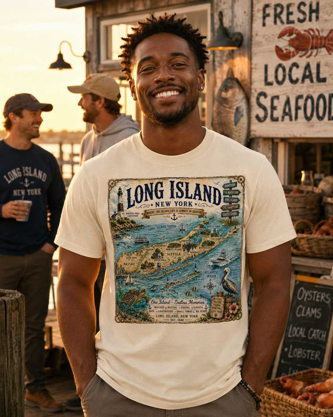 Treasure Map Tee - Long Island Vintage Nautical Map Shirt