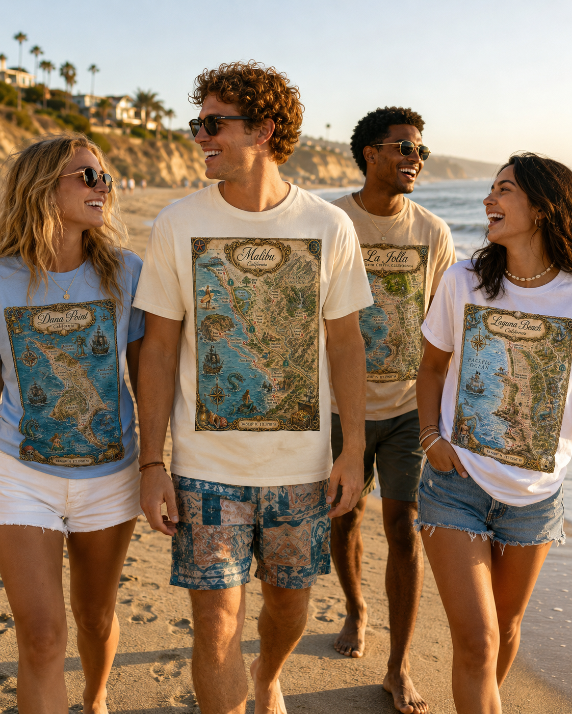 Treasure Map Tee - Malibu Vintage Nautical Map Shirt
