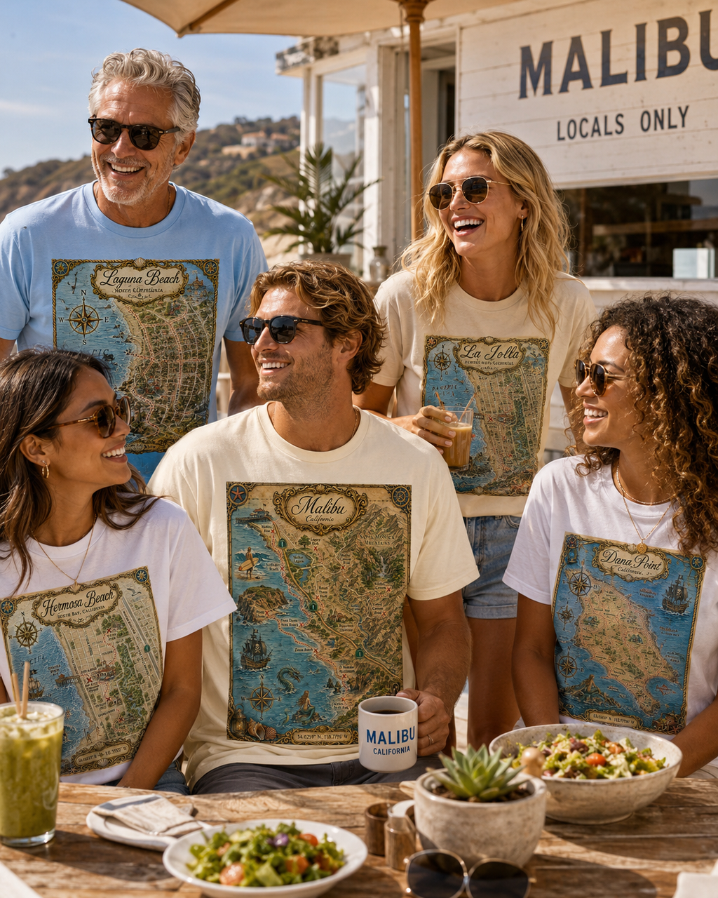 Treasure Map Tee - Malibu Vintage Nautical Map Shirt