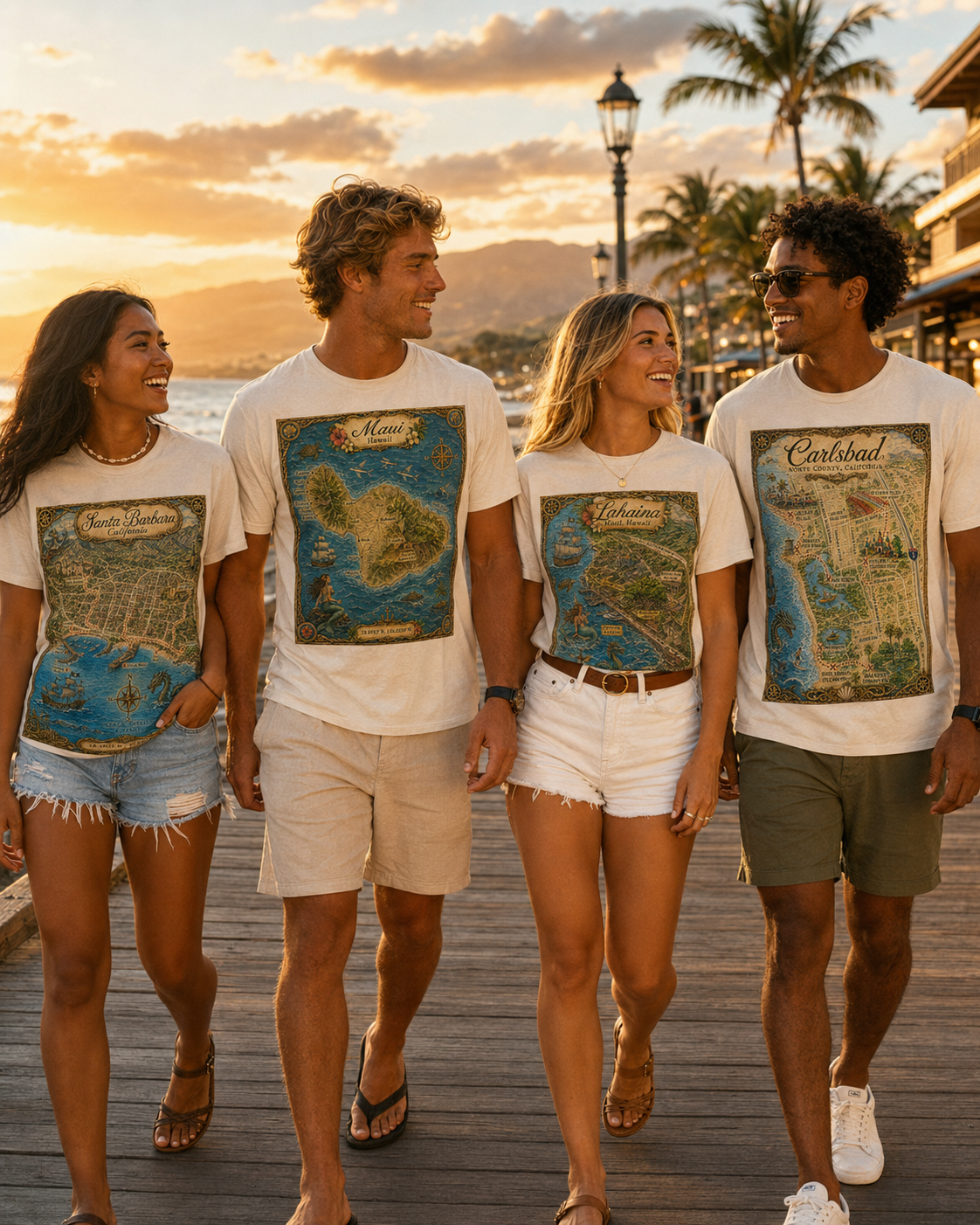 Treasure Map Tee - Maui Vintage Nautical Map Shirt