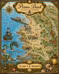 Treasure Map Tee - Pismo Beach Vintage Nautical Map Shirt