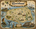 Treasure Map Tee - Riverhead, Long Island Vintage Nautical Map Shirt