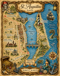 Treasure Map Tee - St Augustine Vintage Nautical Map Shirt